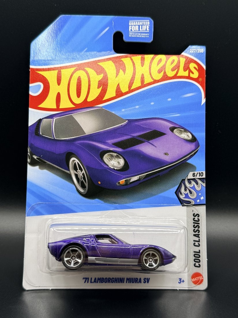 1971 Lamborghini '71 Miura SV (Purple) Hot Wheels 1:64 diecast