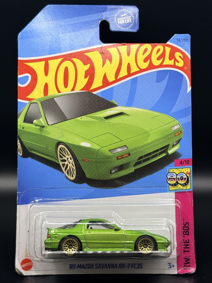 1989 Mazda '89 Savanna RX-7 FC3S (Green) Hot Wheels 1:64 diecast