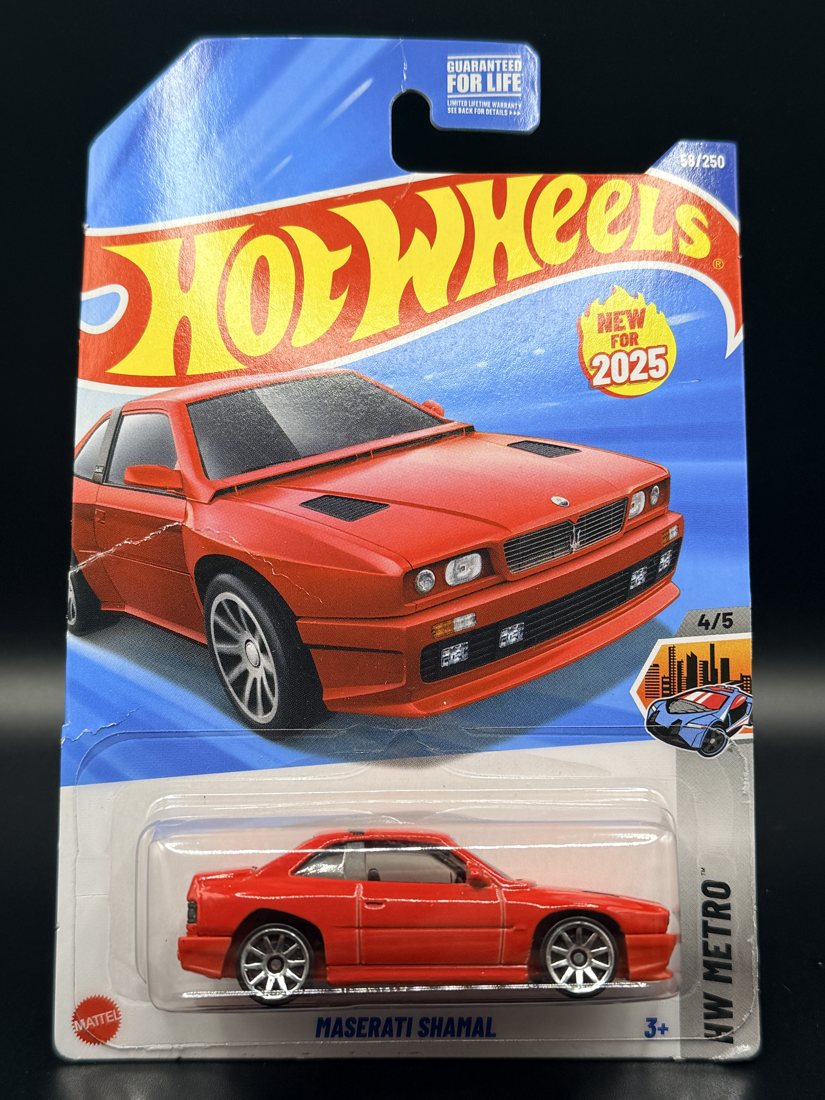 1990 Maserati Shamal (Red) Hot Wheels 1:64 diecast