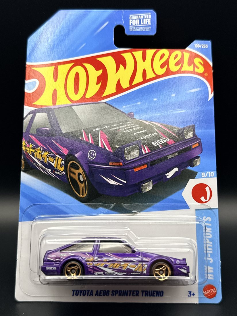 1985 Toyota AE86 Sprinter Trueno Hot Wheels 1:64 diecast