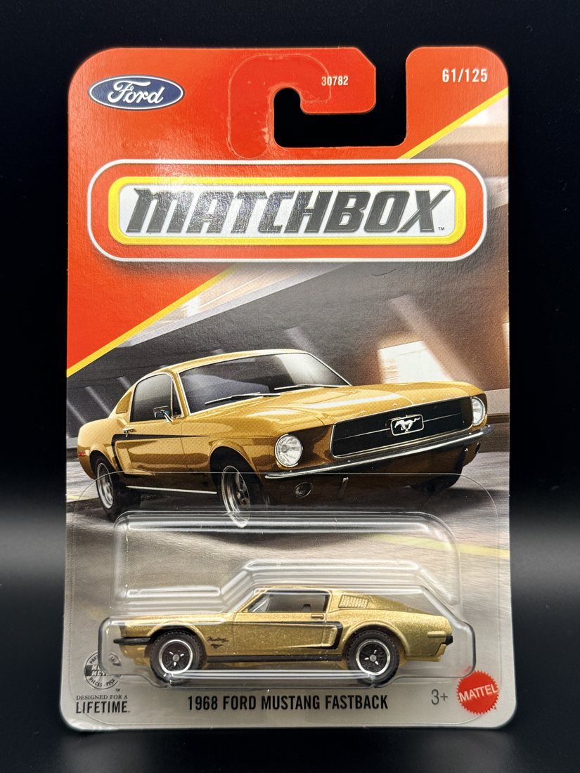 1968 1968 Ford Mustang Fastback (Gold) Matchbox 1:64 diecast