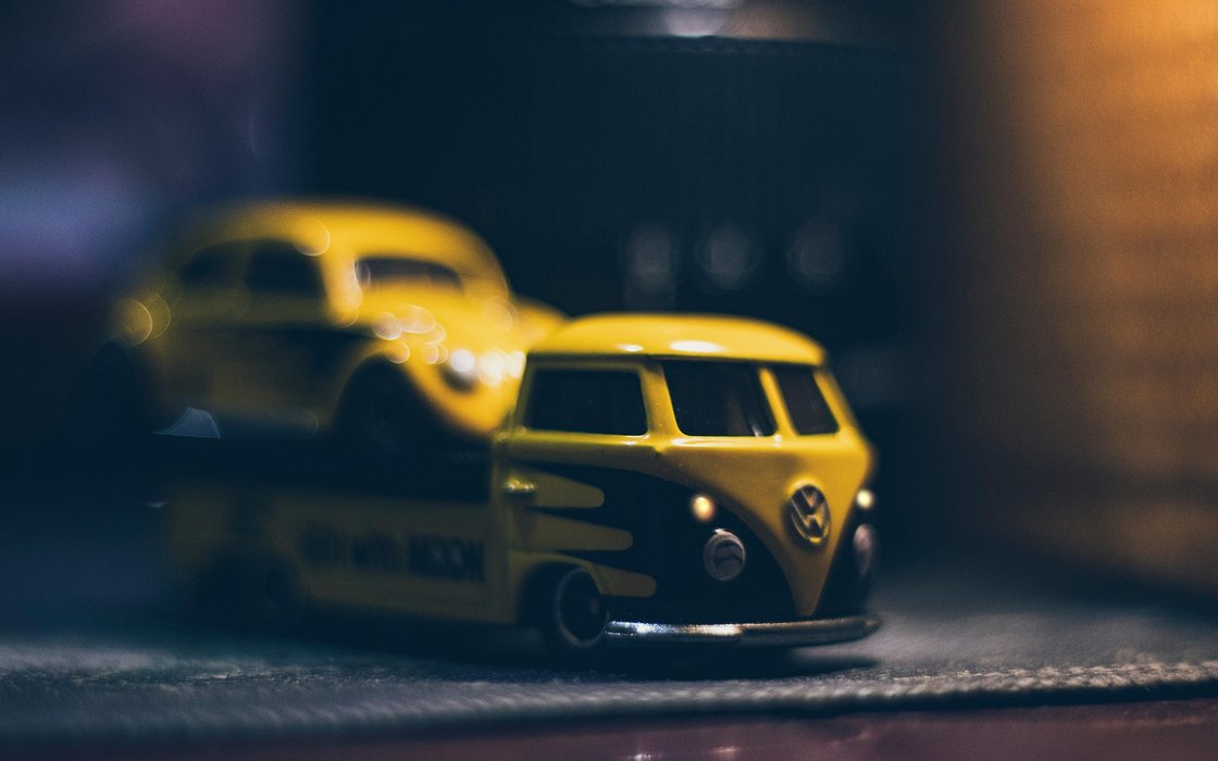Two VW diecast models together, side by side